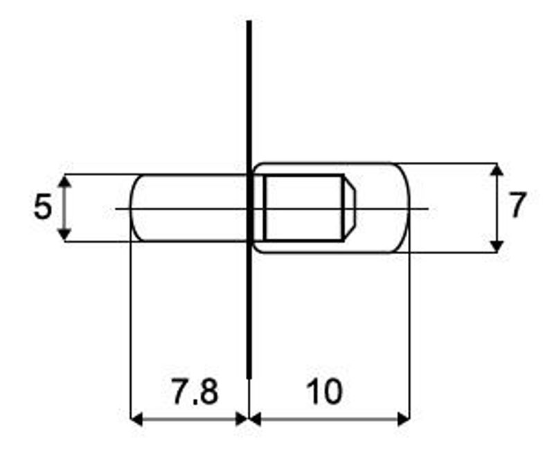 Hyllestøtte transparent 